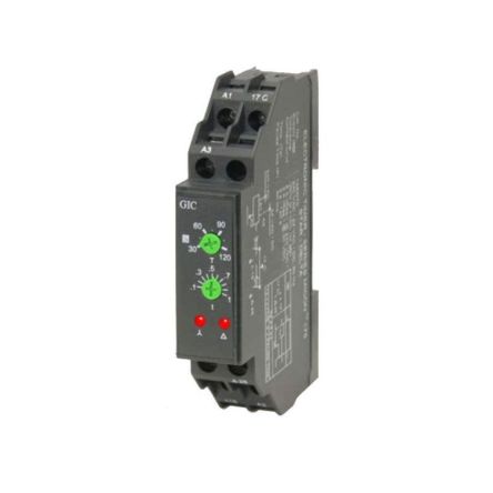 GIC Micon 175 Series Series DIN Rail Mount Timer Relay, 240V ac, SPDT [12RDT4]; 597-197