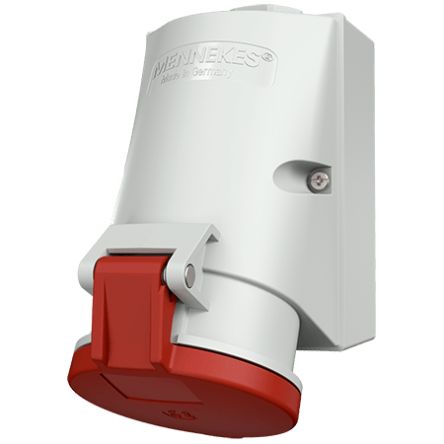 MENNEKES IP44 Industrial Interlock Socket 4P, Earthing Position 6h, 32A, 400 V [1425]; 597-539