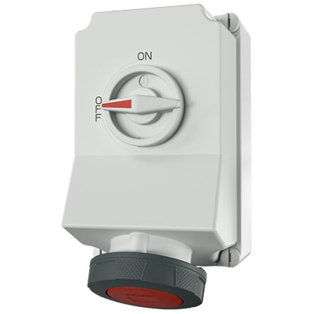 MENNEKES Switchable IP67 Industrial Interlock 4P, Earthing Position 6h, 63A, 400 V [5110A]; 597-552