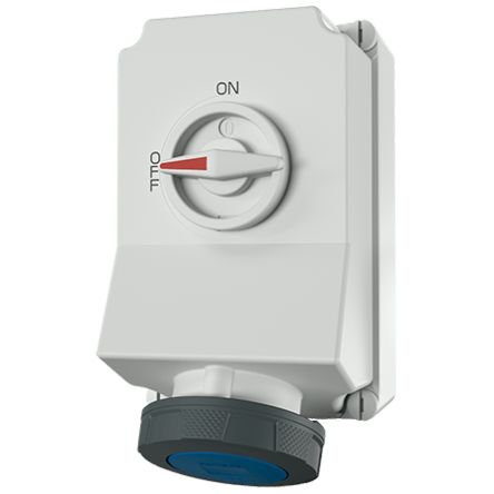 MENNEKES Switchable IP67 Industrial Interlock 3P, Earthing Position 6h, 63A, 230 V [5911A]; 597-558