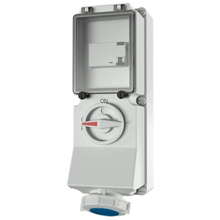 MENNEKES Switchable IP67 Industrial Interlock 3P, Earthing Position 6h, 16A, 230 V [7245]; 597-561