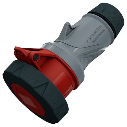 MENNEKES, 146 IP67, IP69 Grey, Red 5P Industrial Power, Rated At 32A, 400 V [14660]; 597-569