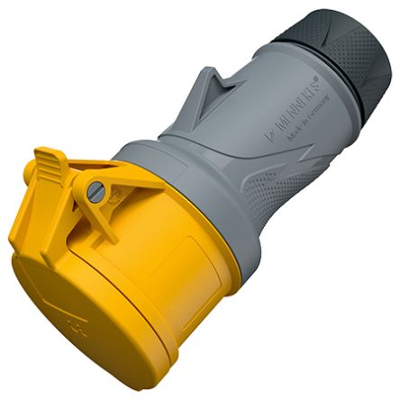 MENNEKES, 145 IP54 Grey, Yellow 3P Industrial Power, Rated At 32A, 110 V [14572]; 597-578