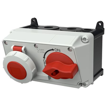 MENNEKES Switchable IP67 Industrial Interlock 5P, Earthing Position 6h, 32A, 400 V [7636]; 597-596