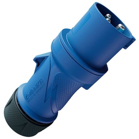 MENNEKES, 135 IP54 Blue, Grey 3P Industrial Power Plug, Rated At 16A, 230 V No [13551]; 597-602