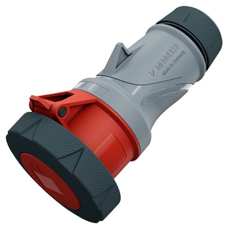 MENNEKES, 146 IP67, IP69 Grey, Red 5P Industrial Power, Rated At 32A, 400 V [14629]; 597-632