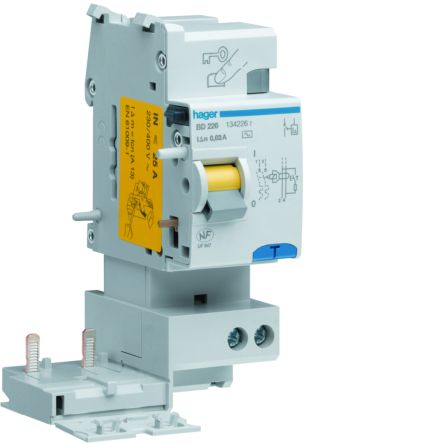 Hager BD Series RCCB, 40A, 2 Pole, 30mA, Type A-HI, 230V [BD240]; 597-892
