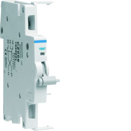 Hager Auxiliary Contact Block, 1 Contact, 1NC/1NO, DIN CZ Series [CZ009]; 597-918