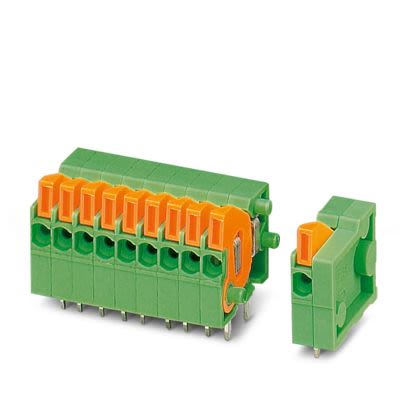 Phoenix Contact PCB Terminal Block, 29-Contact, 2.54mm Pitch, Wave Soldering, 1-Row, Push In Spring Termination [1810874]; 599-205