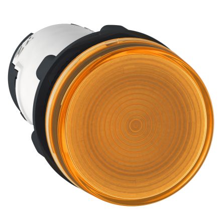 Schneider Electric, Harmony, Panel Mount Orange Incandescent Pilot Light, 22mm Cutout, IP54, Round, 230V ac [XB7EV78P]; 599-644
