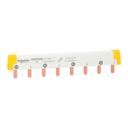Schneider Electric Acti9 Busbar, 415V ac, 18mm Pitch [A9XPH208]; 599-662