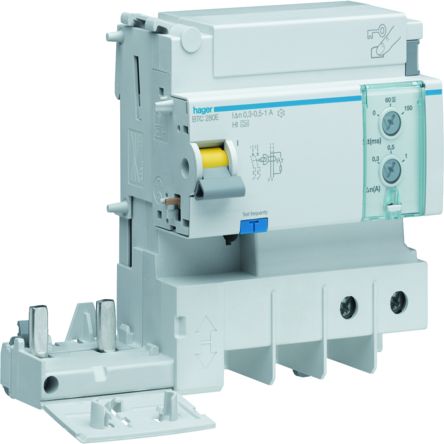 Hager BTC Electronic Circuit breaker, 125A, 2 Pole, 1 A, 300 mA, 500 mA, Type AC, 500V [BTC280E]; 599-859