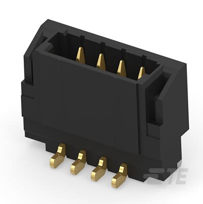 TE Connectivity 2483 Series Vertical Surface PCB Header, 4 Contact(s), 0.8 mm Pitch, 1 Row(s), Shrouded [2483180-4]; 600-519
