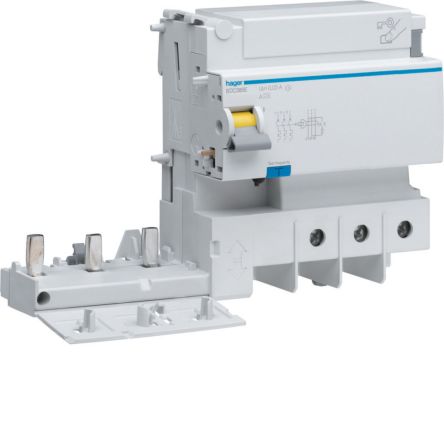 Hager BDC RCCB, 125A, 4P Pole, 30mA, Type AC [BDC480E]; 602-057