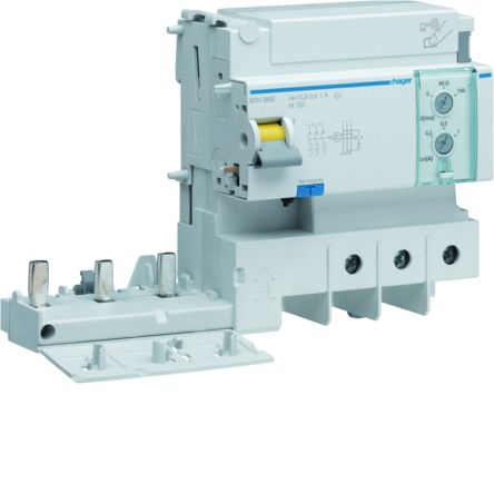 Hager BTH RCCB, 125A, 3P Pole, Type A-HI [BTH380E]; 602-084