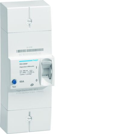 Hager Thermal Circuit Breaker - HAD 2P Pole Fixed, 60A Current Rating [HDA260SF]; 602-098