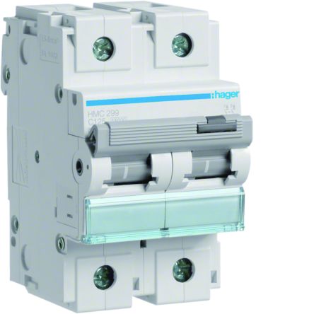 Hager HMC MCB, 2P, 125A, 400V AC, 15 Breaking Capacity [HMC299]; 602-112