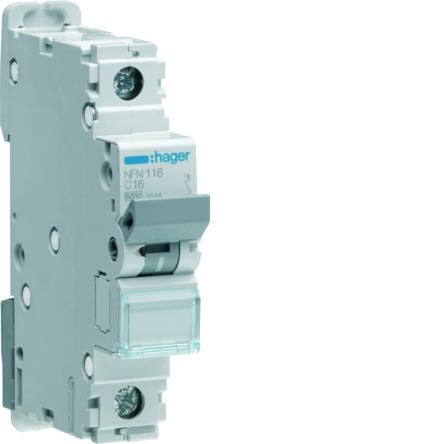 Hager NEN MCB, 1P, 40A, 230V AC, 10 Breaking Capacity [NEN140]; 602-149