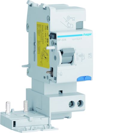 Hager BF RCCB, 25A, 2 Pole, 300mA, Type AC [BF228]; 602-184