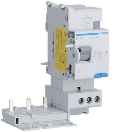 Hager BF RCCB, 25A, 3P Pole, 300mA, Type AC [BF326]; 602-187