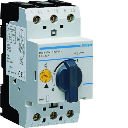 Hager 10 Motor Protection Circuit Breaker [MM510N]; 602-254
