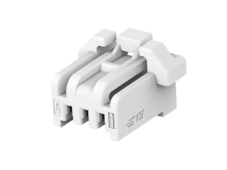 TE Connectivity, Grace Inertia 1.25 Plug PCB Header, 1.25mm Pitch, 3 Way, 1 Row Straight, Vertical [2371404-3]; 602-295