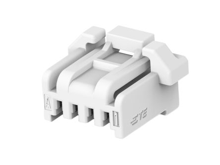 TE Connectivity, Grace Inertia 1.25 Plug PCB Header, 1.25mm Pitch, 4 Way, 1 Row Straight, Vertical [2371404-4]; 602-297