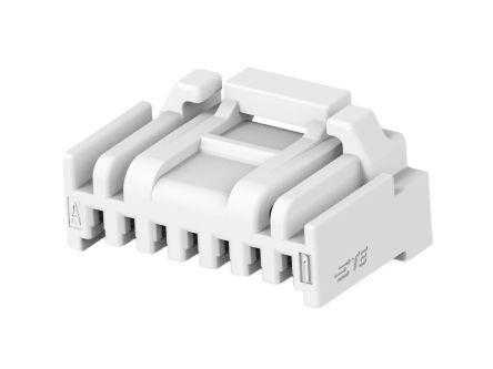 TE Connectivity, Grace Inertia 1.25 Plug PCB Header, 1.25mm Pitch, 7 Way, 1 Row Straight, Vertical [2371404-7]; 602-300