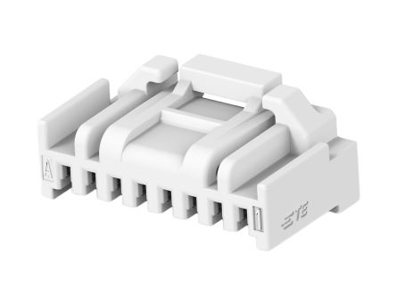 TE Connectivity, Grace Inertia 1.25 Plug PCB Header, 1.25mm Pitch, 8 Way, 1 Row Straight, Vertical [2371404-8]; 602-301