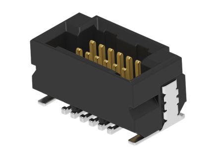 ERNI ERNI MicroCon Series Vertical Surface PCB Header, 12 Contact(s), 0.8 mm Pitch, 2 Row(s), Shrouded [294133-E]; 602-311