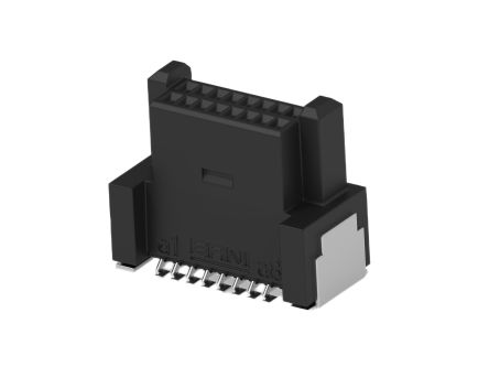 ERNI ERNI MicroCon Series Vertical Surface Mount PCB Socket, 16-Contact, 2-Row, 0.8mm Pitch, Surface Mount Termination [454926-E]; 602-313