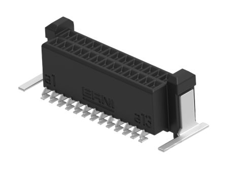 ERNI ERNI MicroCon Series Vertical Surface Mount PCB Socket, 26-Contact, 2-Row, 0.8mm Pitch, Surface Mount Termination [294003-E]; 602-314