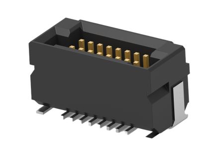 ERNI GRACE INERTIA 1.25 Series Vertical Surface PCB Header, 16 Contact(s), 1.25 mm Pitch, 1 Row(s), Shrouded [454928-E]; 602-318