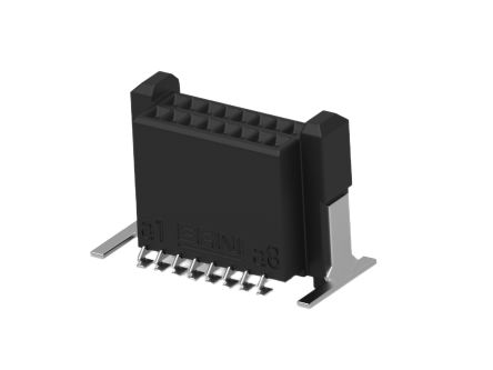 ERNI ERNI MicroCon Series Vertical Surface Mount PCB Socket, 16-Contact, 2-Row, 0.8mm Pitch, Surface Mount Termination [454925-E]; 602-322