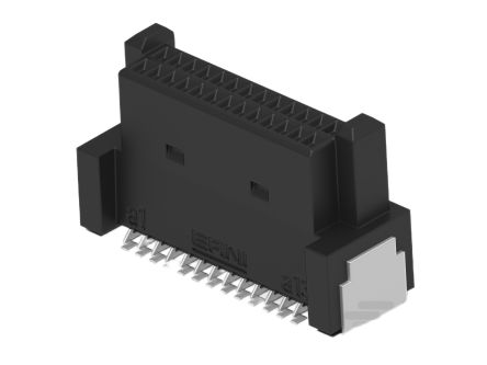ERNI ERNI MicroCon Series Vertical Surface Mount PCB Socket, 26-Contact, 2-Row, 0.8mm Pitch, Surface Mount Termination [294027-E]; 602-323