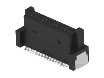 ERNI ERNI MicroCon Series Vertical Surface Mount PCB Socket, 32-Contact, 2-Row, 0.8mm Pitch, Surface Mount Termination [294028-E]; 602-326