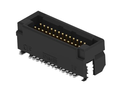 ERNI ERNI MicroCon Series Vertical Surface PCB Header, 26 Contact(s), 0.8 mm Pitch, 2 Row(s), Shrouded [294148-E]; 602-333
