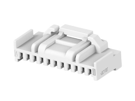 TE Connectivity, Grace Inertia 1.25 Plug PCB Header, 1.25mm Pitch, 11 Way, 1 Row Straight, Vertical [1-2371404-1]; 602-387