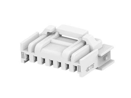 TE Connectivity, Grace Inertia 1.25 Plug PCB Header, 1.25mm Pitch, 7 Way, 1 Row Straight, Vertical [2382946-7]; 602-400