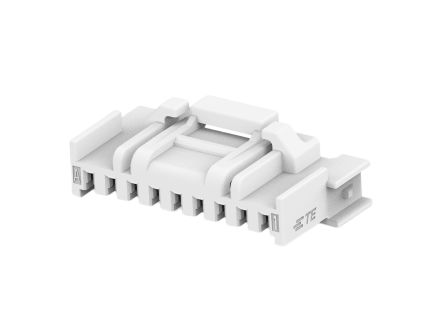 TE Connectivity, Grace Inertia 1.25 Plug PCB Header, 1.25mm Pitch, 9 Way, 1 Row Straight, Vertical [2382946-9]; 602-402