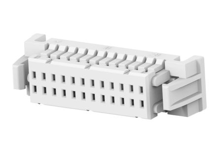 TE Connectivity 2484142 Series Straight Cable Mount PCB Socket, 24-Contact, 2-Row, 1mm Pitch, Crimp Termination [2484142-4]; 602-781