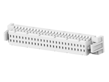 TE Connectivity 2484142 Series Straight Cable Mount PCB Socket, 50-Contact, 2-Row, 1mm Pitch, Crimp Termination [2484142-6]; 602-783