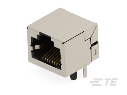 TE Connectivity 25015 Series Female Ethernet Connector, Through Hole, Cat5e Right Angle 1 Port 8 -Way [5-2501550-1]; 603-029