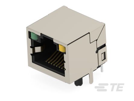 TE Connectivity 25015 Series Female Ethernet Connector, Through Hole, Cat5 Right Angle 1 Port 8 -Way [2501551-8]; 603-051