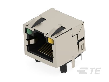TE Connectivity 25015 Series Female Ethernet Connector, Through Hole, Cat5 Right Angle 1 Port 8 -Way [2501551-9]; 603-052