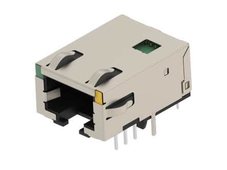 TE Connectivity 24890 Series Female Ethernet Connector, Hole Mount, Cat6a Right Angle 1 Port 8 -Way [2489079-1]; 603-067
