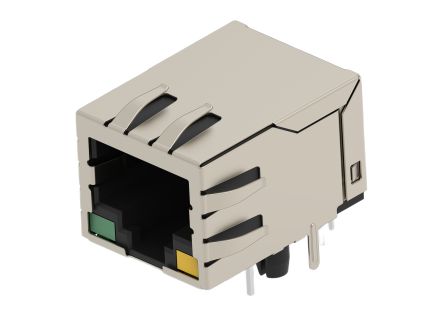 TE Connectivity 24890 Series Female Ethernet Connector, Hole Mount, Cat5e Right Angle 1 Port 8 -Way [2489085-4]; 603-070