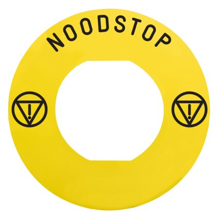 Schneider Electric Marked Label for Use with Push Button, Noodstop, Emergency Stop [ZBY9530M]; 603-088