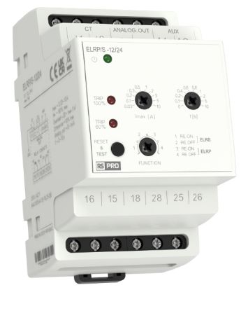 RS PRO Earth Leakage Relay, 45 → 65Hz Frequency, Analogue Output [0]; 603-239