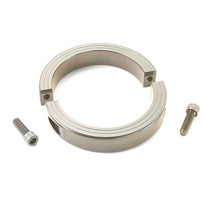Ruland Collar, One Piece, Clamp Screw, Bore 90mm, OD 130mm, W 32mm, Stainless Steel [MSPH-90-SS]; 603-920